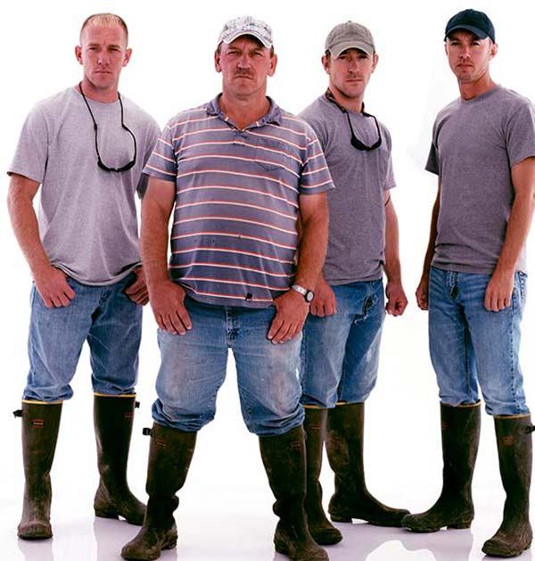 Image of Troy Landry with his three sons
