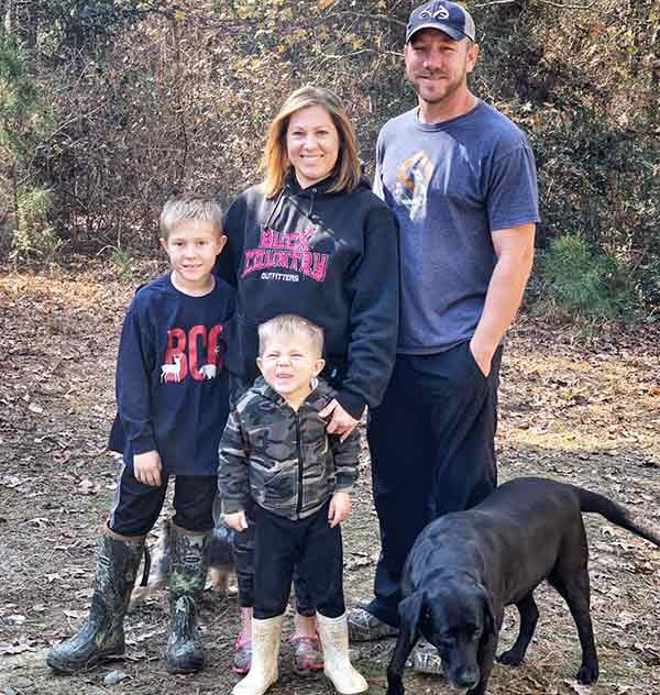Image of Jacob Landry's wife and children