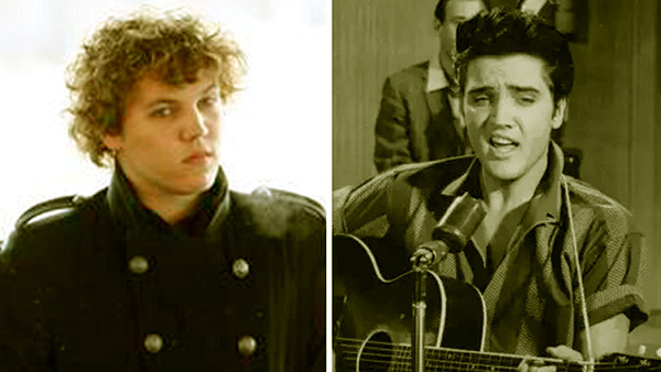 Image of Benjamin, as a doppelganger of his legendary grandfather, Elvis Presley.